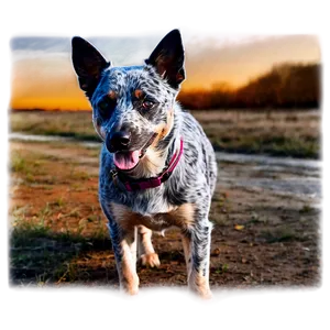 Blue Heeler At Sunset Png 84 PNG image