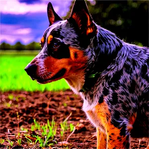 Blue Heeler On Farm PNG Qdc68 PNG