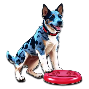 Blue Heeler With Frisbee Png 28 PNG image