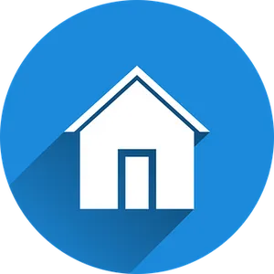 Blue Home Icon PNG image