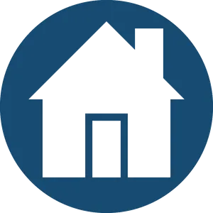 Blue Home Icon PNG image
