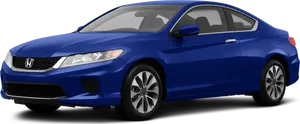 Blue Honda Civic Coupe Side View PNG image