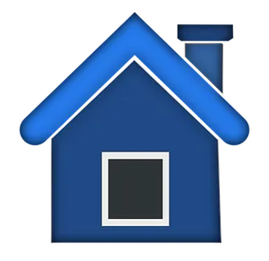 Blue House Icon PNG image
