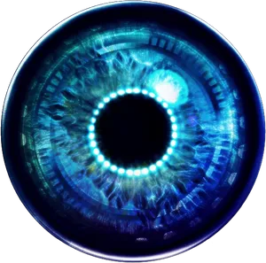 Blue Human Iris Closeup PNG image