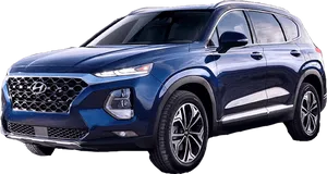 Blue Hyundai S U V2023 PNG image