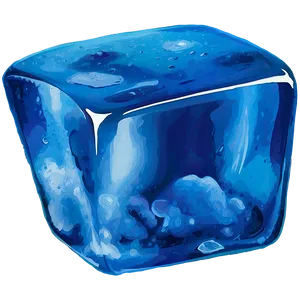 Blue Ice Cube PNG Ppu