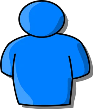 Blue Iconic Person Graphic PNG image