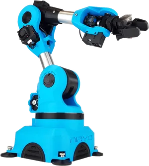 Blue Industrial Robot Arm PNG