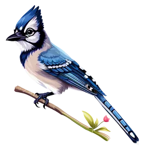 Blue Jay And Flowers Png 19 PNG image