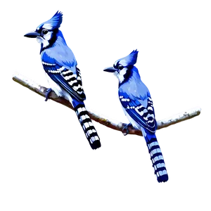 Blue Jay Flock In Sky PNG Yig