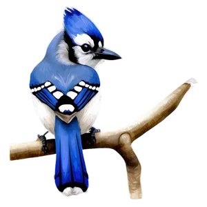 Blue Jay In Watercolor Splash PNG 06262024 PNG