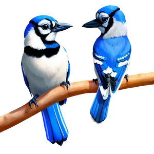 Blue Jay Pair Together Png Vmt PNG image