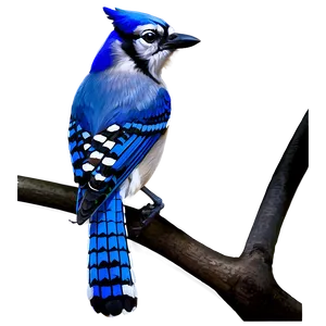 Blue Jay Perching Branch Png Jtr9 PNG image