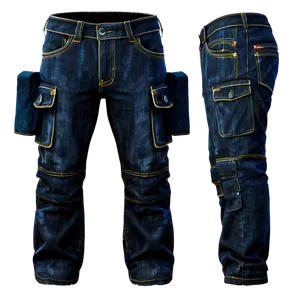 Blue Jeans With Cargo Pockets PNG Lmp PNG