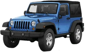 Blue Jeep Wrangler Rubicon PNG image