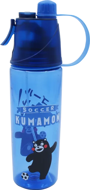 Blue Kumamon Soccer Water Bottle