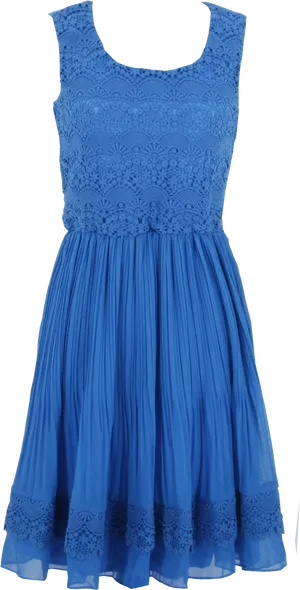 Blue Lace Skater Dress