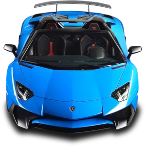 Blue Lamborghini Aventador S V J Cutout
