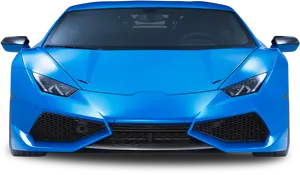 Blue Lamborghini Huracan Front View