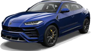 Blue Lamborghini Urus S U V