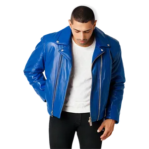 Blue Leather Jacket Png Exo PNG image