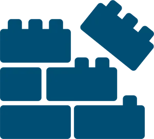 Blue Lego Blocks Assembly