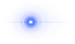 Blue Lens Flare Effect PNG image