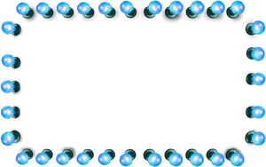 Blue Light Bulbs Border Frame