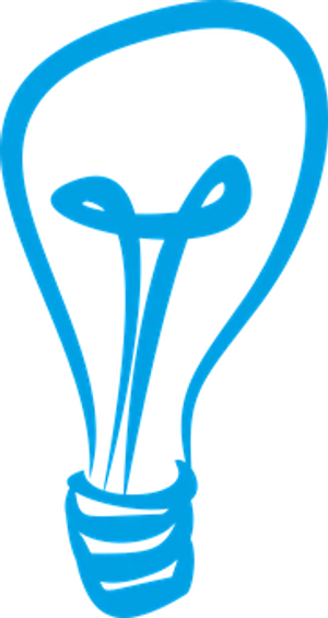 Blue Lightbulb Graphic