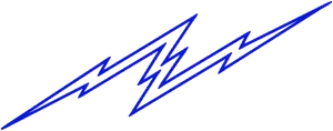 Blue Lightning Bolts Graphic PNG image