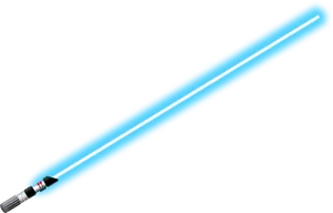 Blue Lightsaber Illustration PNG