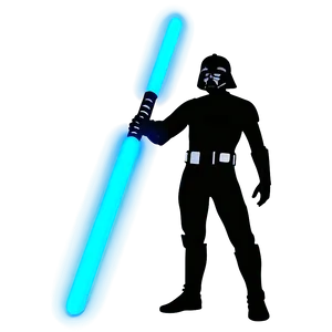 Blue Lightsaber Silhouette PNG 65