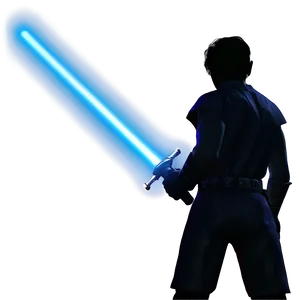 Blue Lightsaber Silhouette Png 7 PNG image