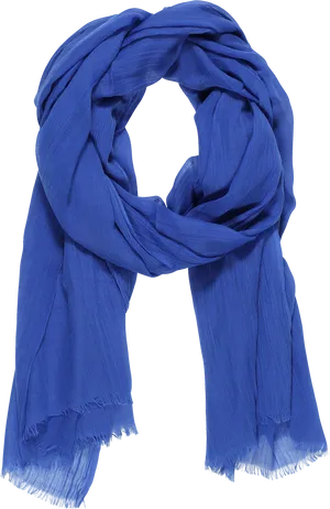 Blue Linen Scarf Isolated PNG image