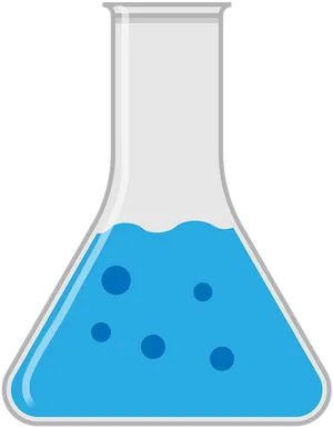 Blue Liquid Erlenmeyer Flask PNG