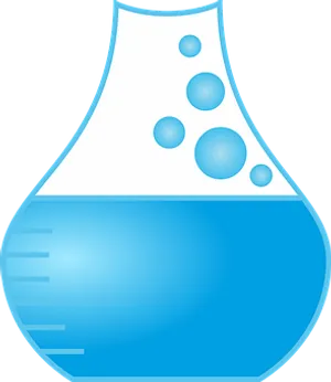 Blue Liquid Flask Vector PNG image
