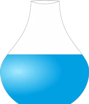 Blue Liquidin Flask Vector