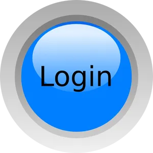 Blue Login Button Graphic PNG image