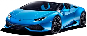 Blue Luxury Sports Car Convertible
