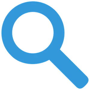 Blue Magnifying Glass Icon
