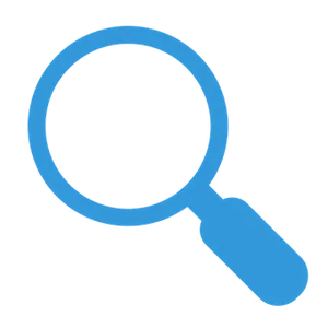 Blue Magnifying Glass Icon