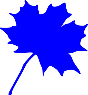 Blue Maple Leaf Clipart PNG image