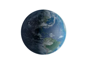 Blue Marble Earth Space View PNG image