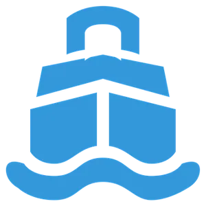 Blue Maritime Anchor Icon