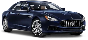 Blue Maserati Quattroporte Sedan PNG image