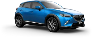 Blue Mazda C X3 Side View PNG