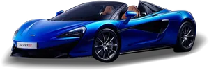 Blue Mc Laren570 S Spider