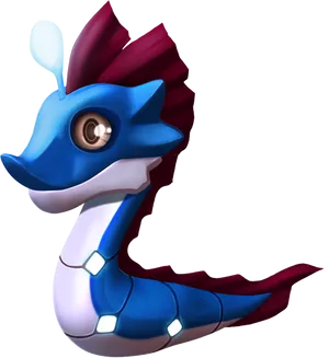 Blue_ Mechanical_ Seahorse PNG image