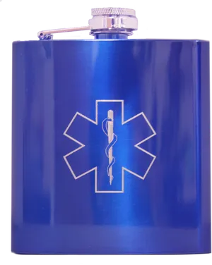 Blue Medical Symbol Flask PNG image