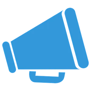 Blue Megaphone Icon
